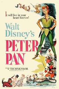 Plakat Disneyevog animiranog filma Peter Pan (1953.)